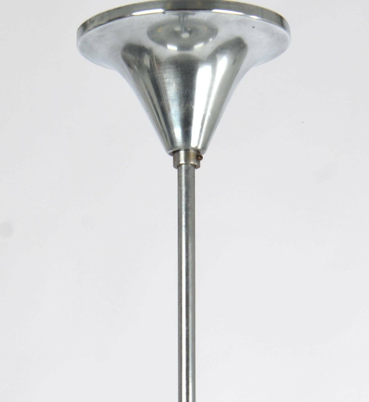 Bauhaus Ceiling Light By Franta Anyz, 1930s – Nickel Plated Brass & Opaline Glass, Perfect For Mid Century Modern Interiors photo 1253.0