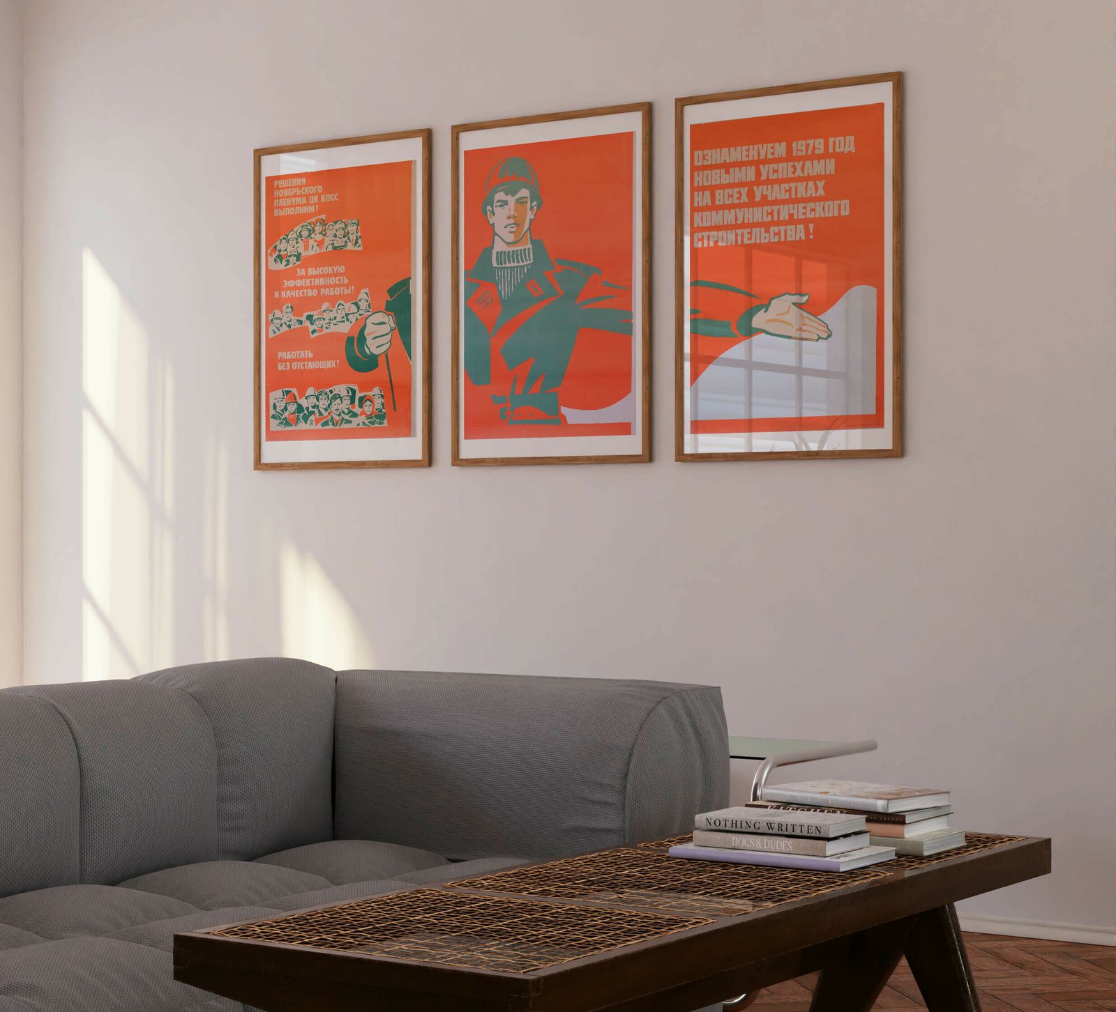 Surpass All Areas Of Communist Construction   Original Soviet Russian Poster | 1978 photo furniture