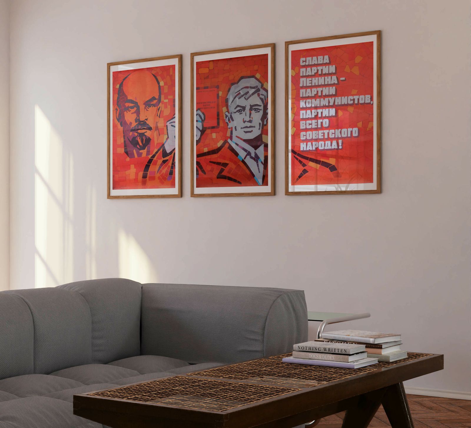 Glory To The Party Of Lenin And Of All Soviet People   Original Soviet Russian Poster | 1981 photo furniture