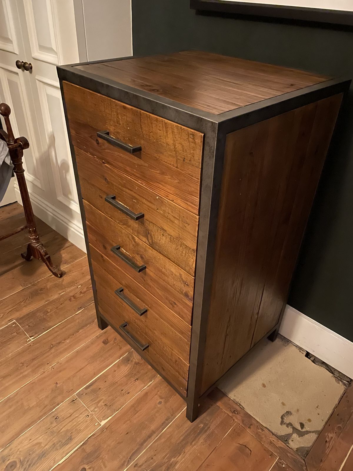 Wrought Iron And Wood Chest Of Drawers photo for sale
