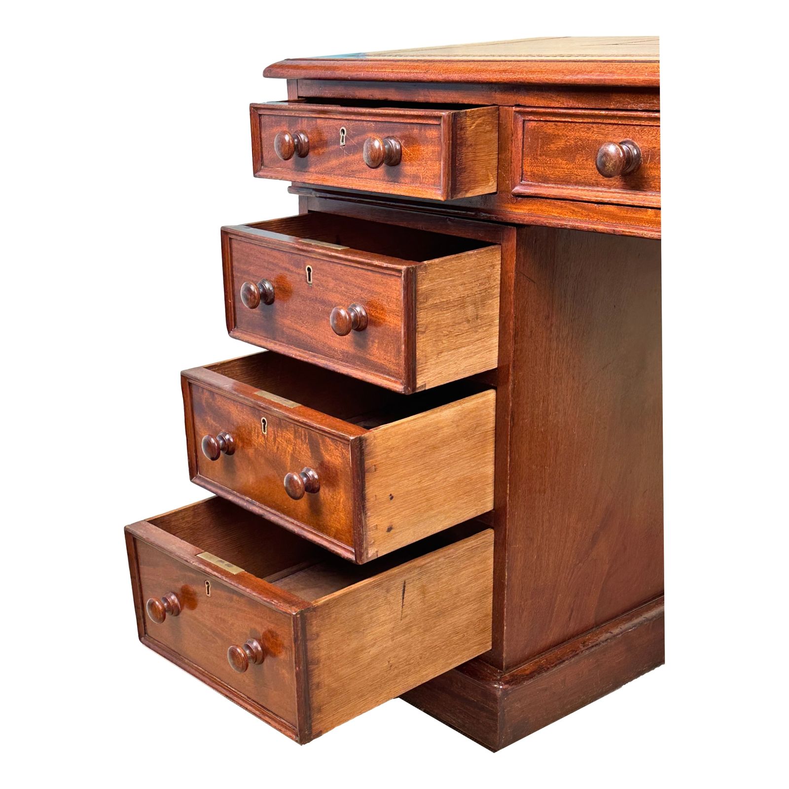 Regency Mahogany Pedestal Desk (England, Circa 1830) photo vinterior