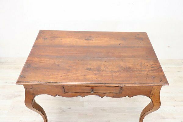 Furniture Antique Coffee Table In Cherry Wood, 18th Century photo