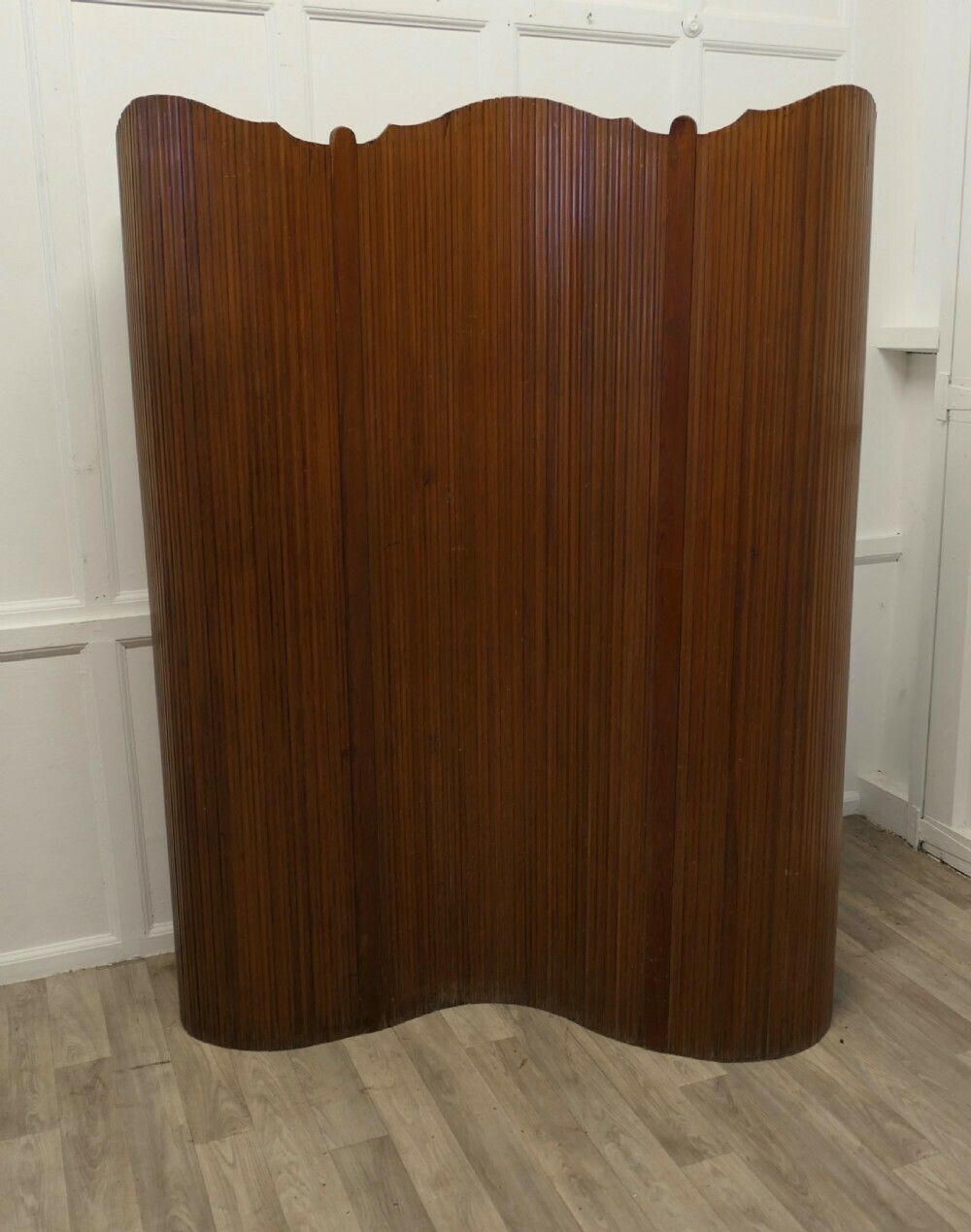 French Self Supporting Vertical Tambour Screen, Room Divider