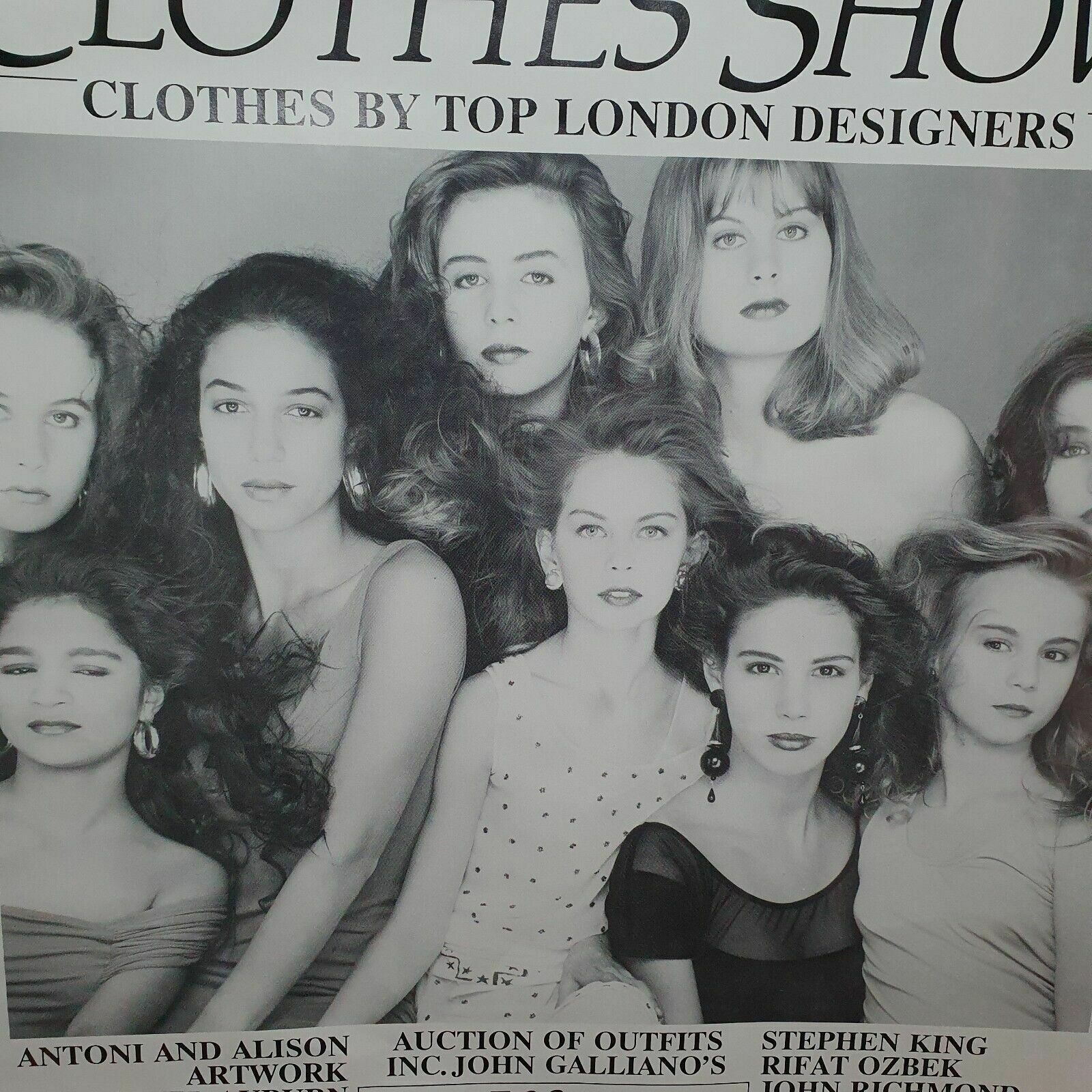 Art Rare Tony Mcgee Poster 80s Fashion Show Camden Girls, Vivienne Westwood Etc 1989 photo