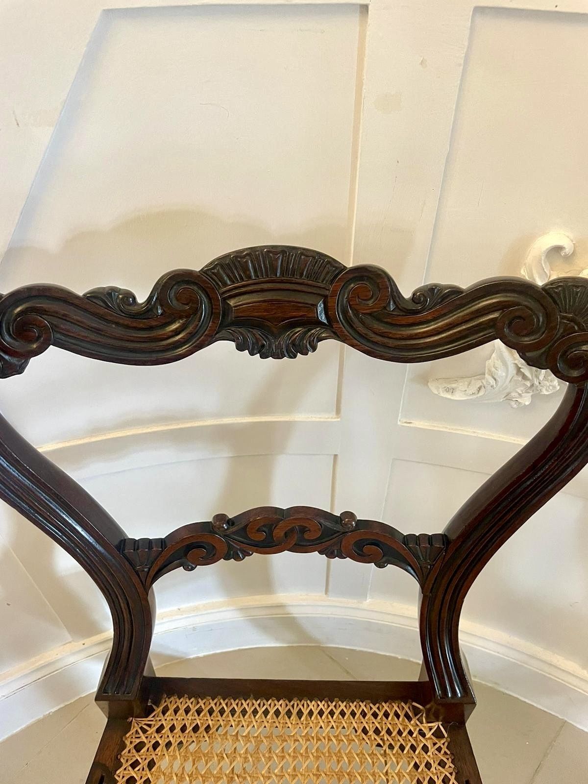 Outstanding Quality Antique 19th Century Set Of 8 Carved Rosewood Dining Chairs photo vintage
