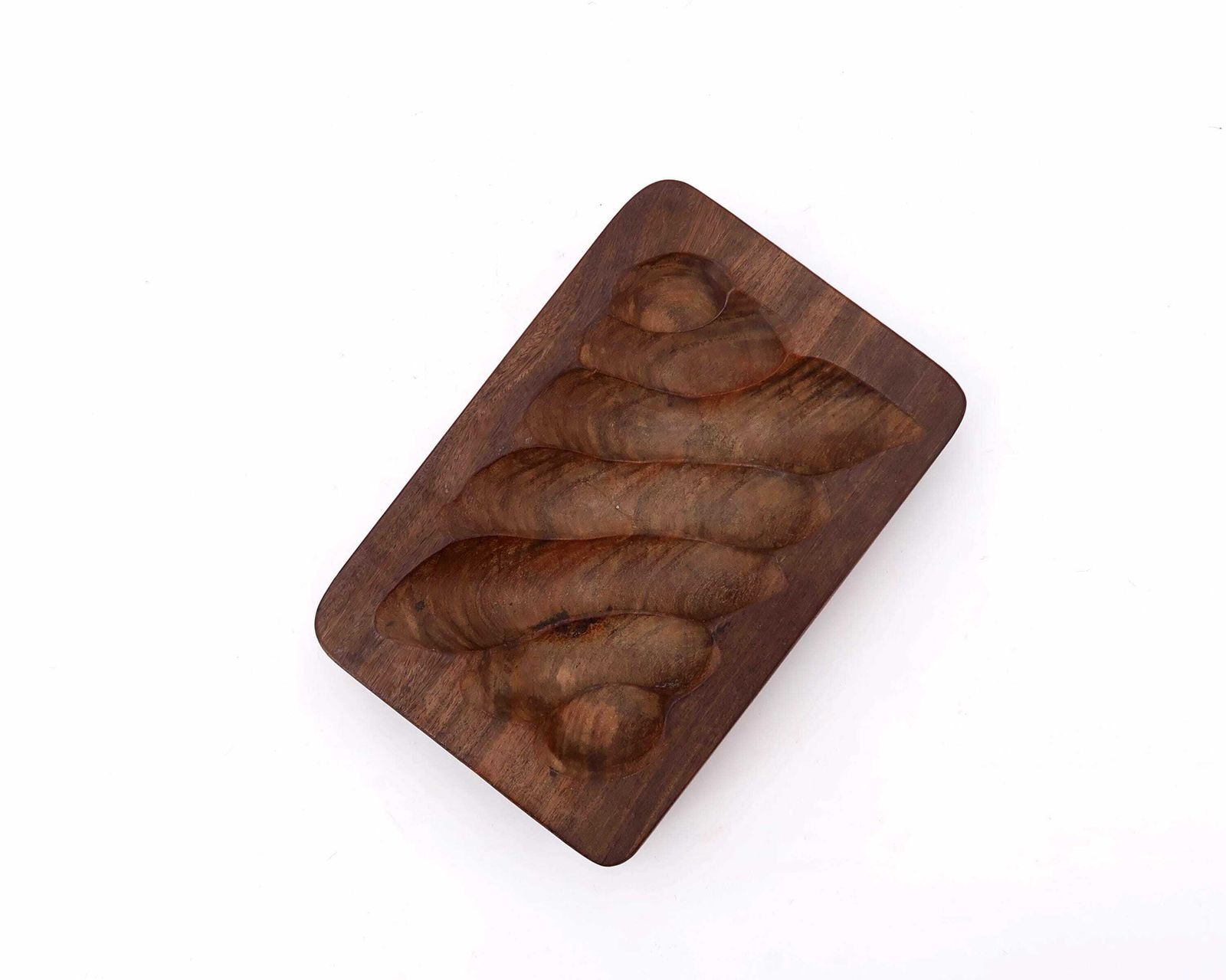 Modern Wooden Ring Dish, Gouge Cut, 1970s / Tray, Wood, Bowl, Minimalist, Brutalist photo furniture