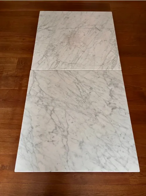 Living Divani   Menhir, Solid Carrara Marble, Set Of 2 Square Coffee Tables photo 2300.0