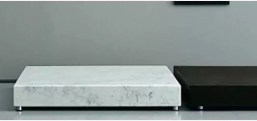 photo buy Living Divani   Menhir, Solid Carrara Marble, Set Of 2 Square Coffee Tables
