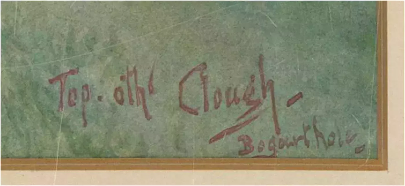 P. Shields   20th Century Watercolour, Top Of The Clough photo Art