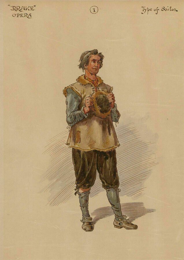 After William Charles Pitcher Ri (1858 1925)   C.1917 Watercolour, Sailor photo for sale