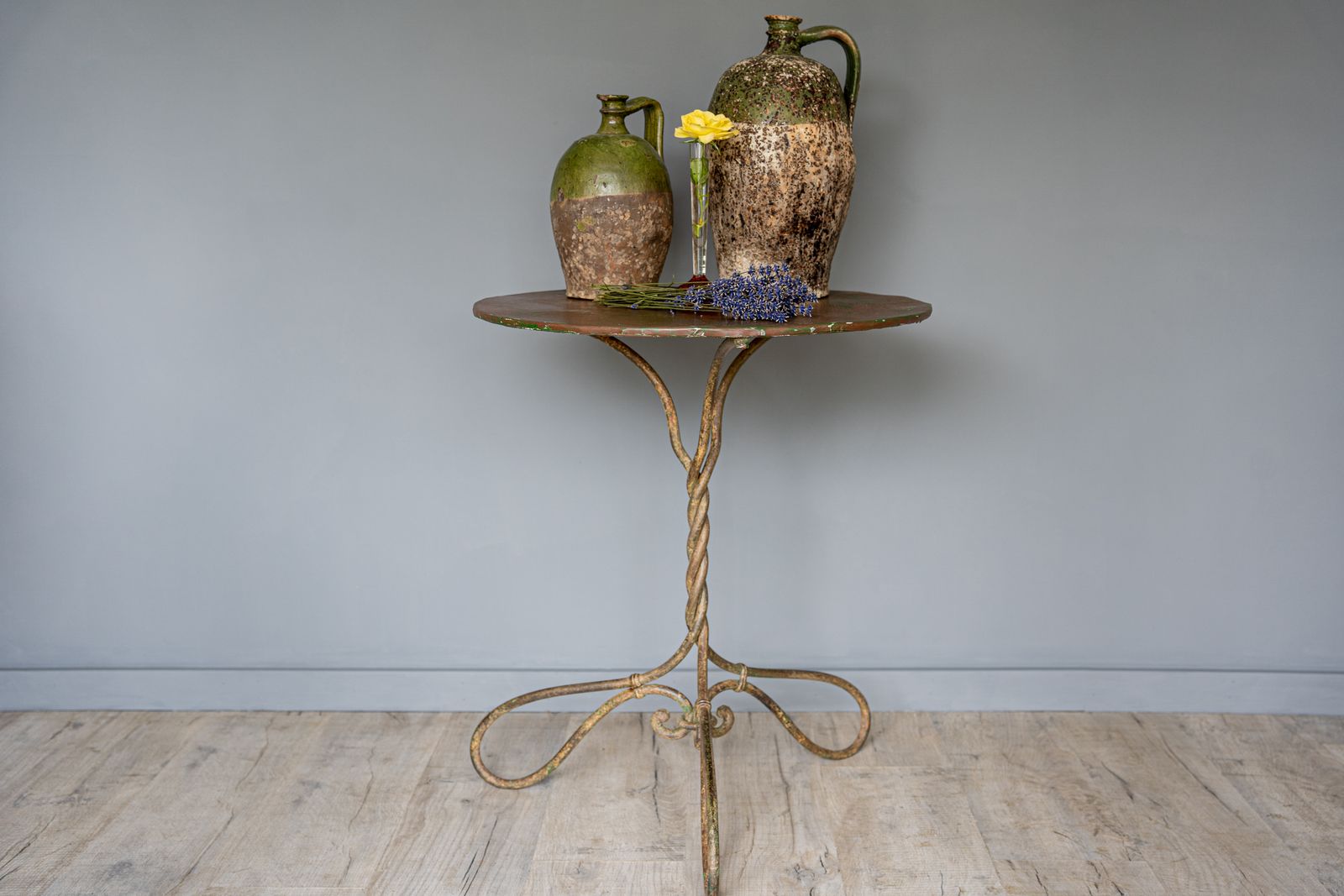 French Bistro Twisted Iron Table