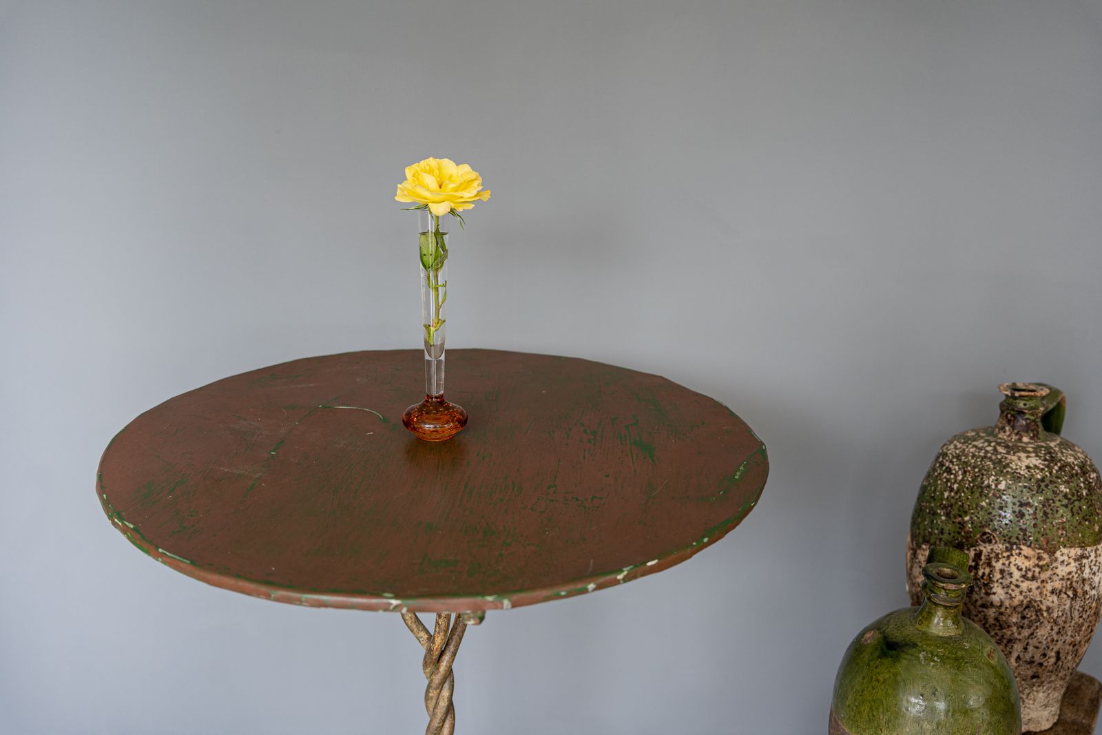 photo furniture French Bistro Twisted Iron Table