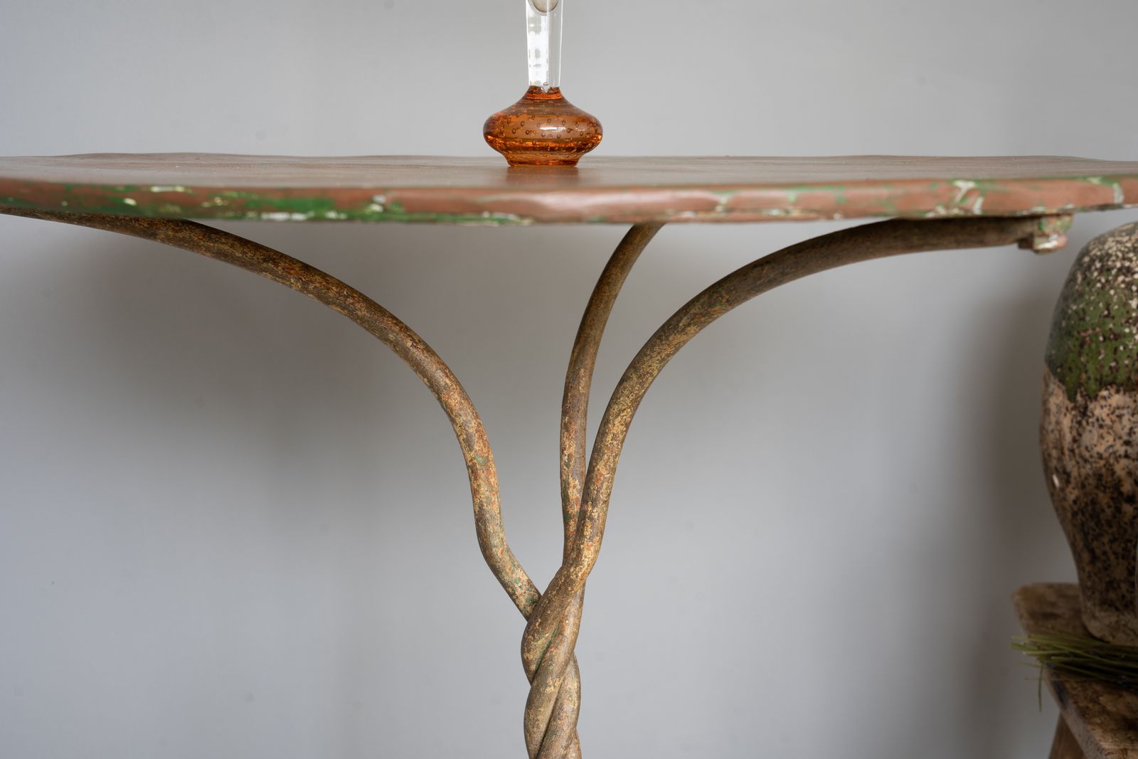 Garden Furniture French Bistro Twisted Iron Table photo