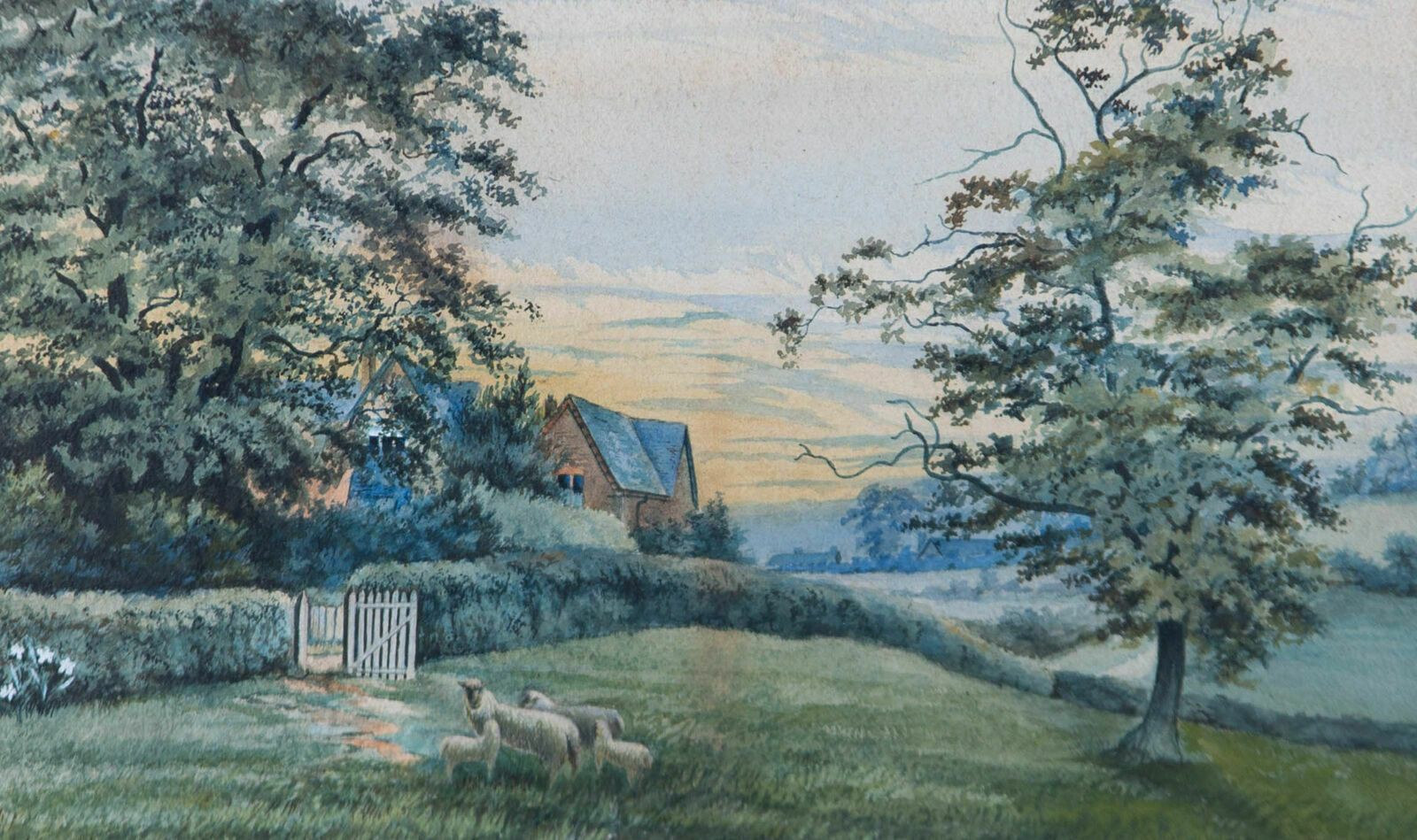 Early 20th Century Watercolour   Farm Scene, Newcastle Under Lyme photo furniture
