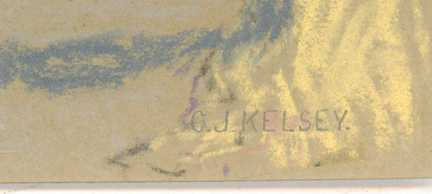 Charles Joshua Kelsey (1871 1960)   Mid 20th Century Pastel, French Hillside photo Art