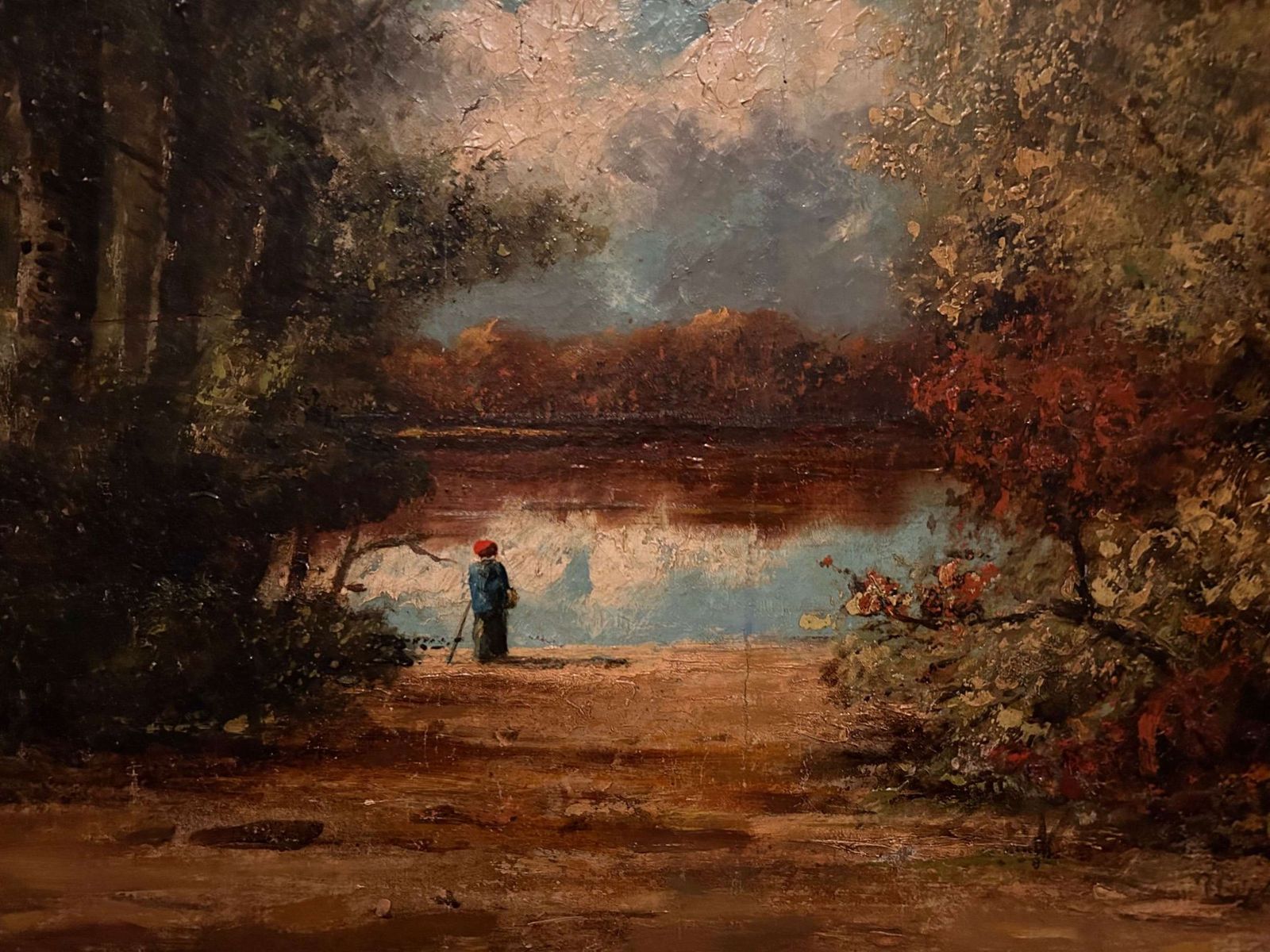S A Mason   Oil On Canvas   Lady By The Lake photo Art