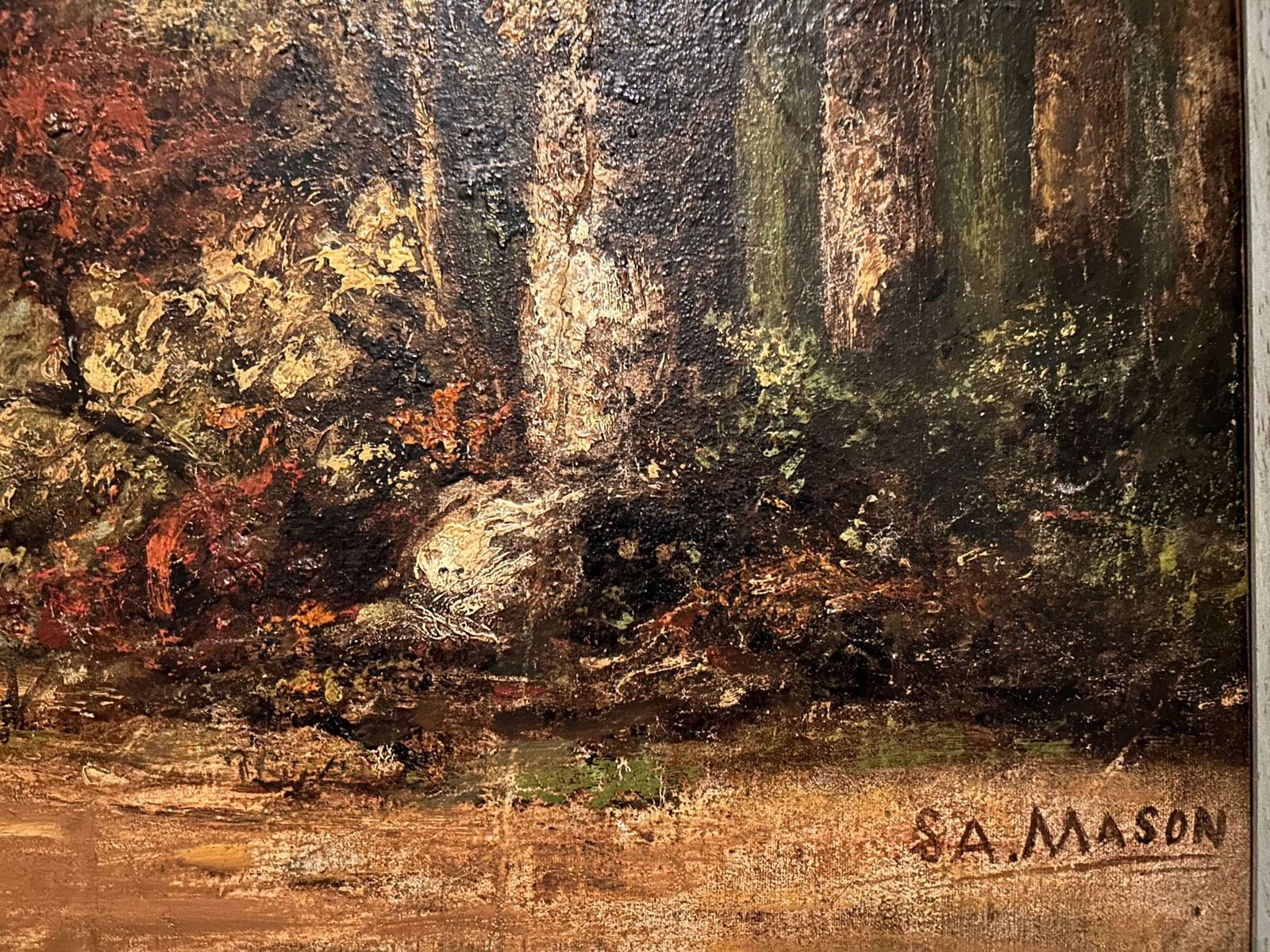 S A Mason   Oil On Canvas   Lady By The Lake photo 425.0