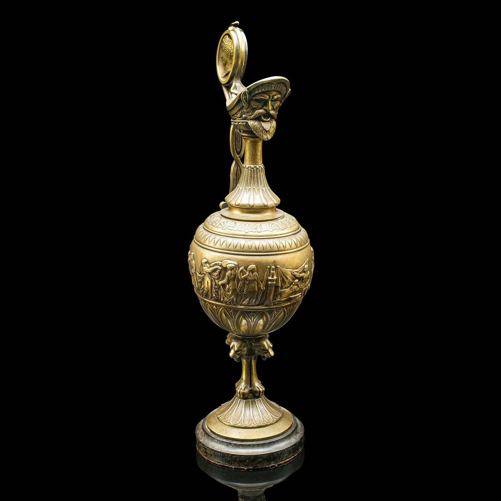 Pair Of Antique Ornamental Ewers, Italian, Bronze, Grand Tour, Victorian, C.1850 photo for sale