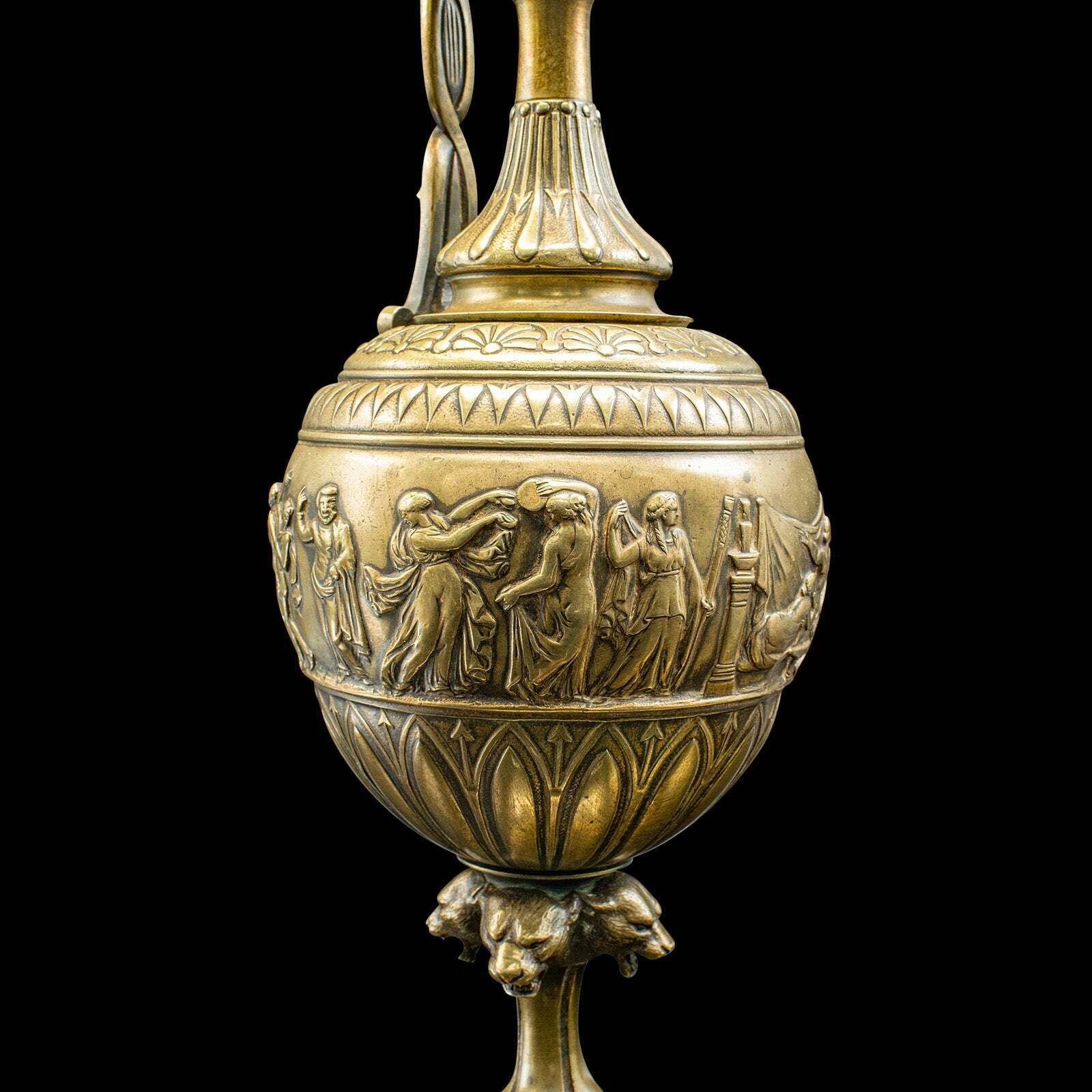 photo for sale Pair Of Antique Ornamental Ewers, Italian, Bronze, Grand Tour, Victorian, C.1850