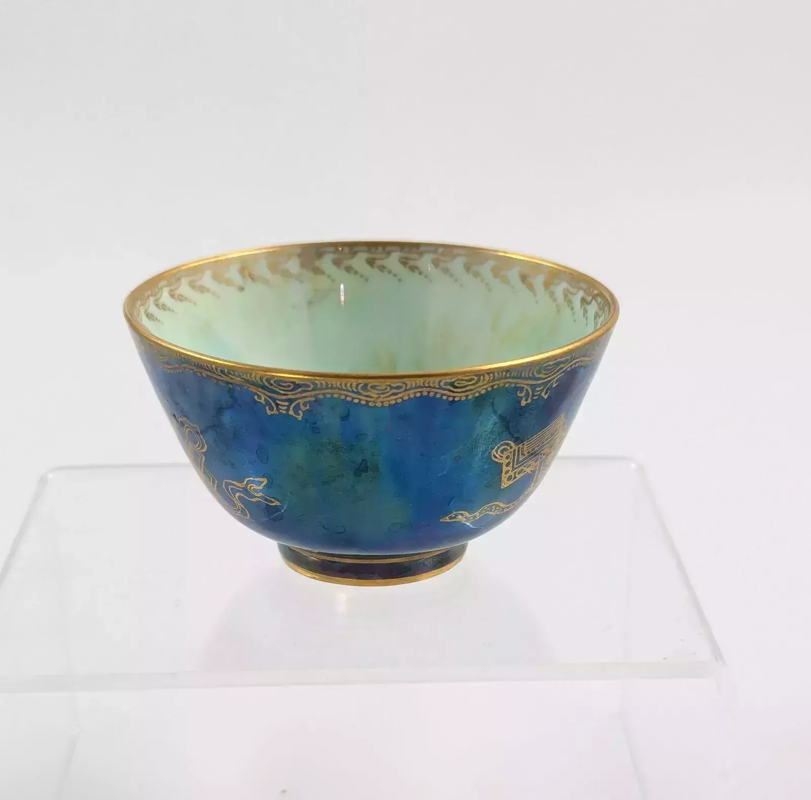 Daisy Makeig Jones Mottled Blue Lustre Bowl, Wedgwood, C. 1915 photo Home Decor