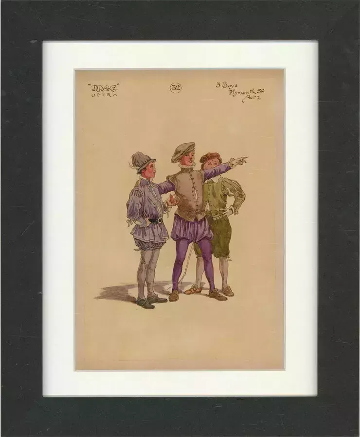 After William Charles Pitcher Ri (1858 1925)   C.1917 Watercolour, Three Boys