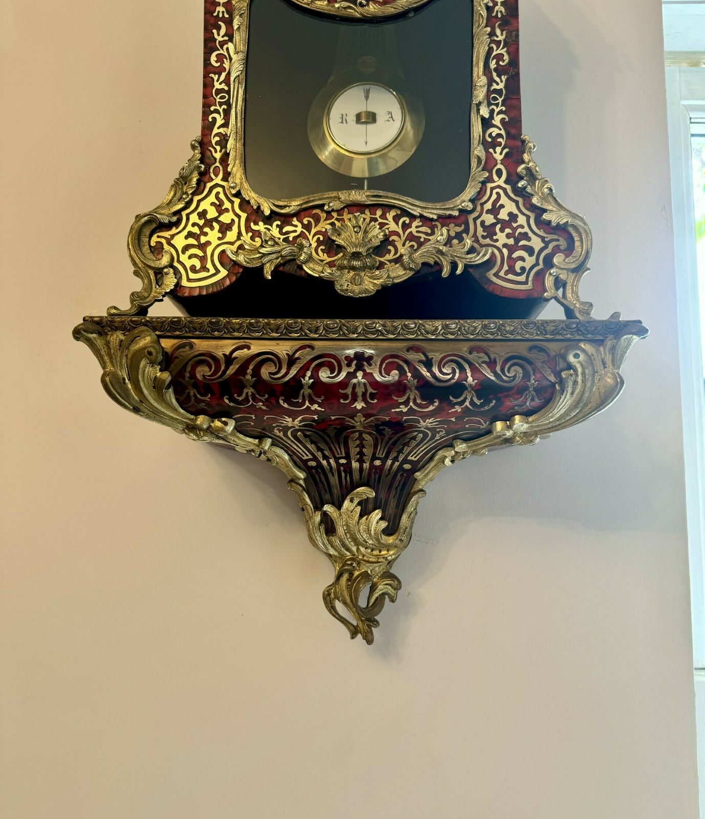 Antique 19th Century Quality French Boulle Bracket Clock With Original Bracket photo Home Decor