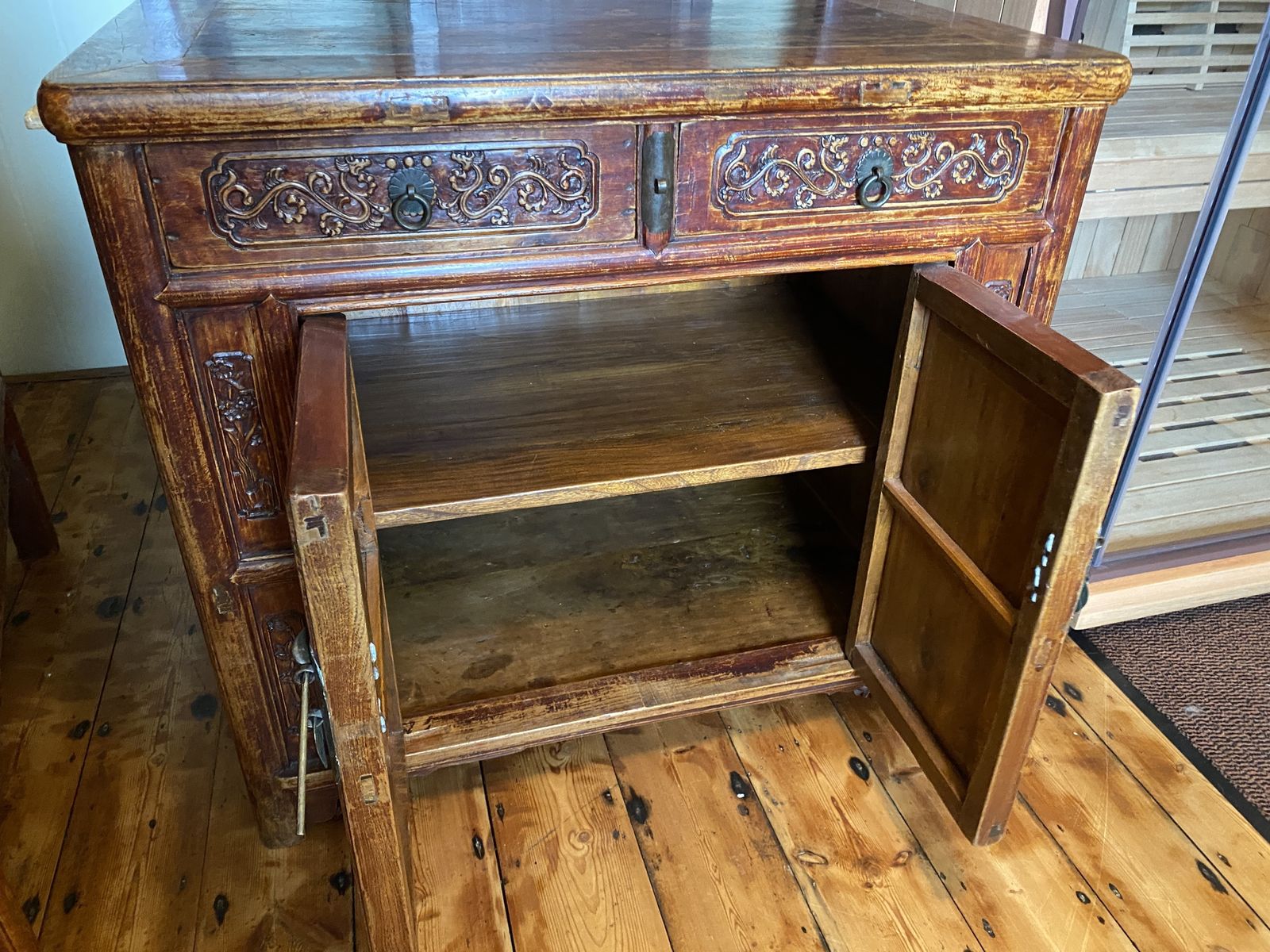 Elmwood Wedding Cabinet, 19th Century photo for sale