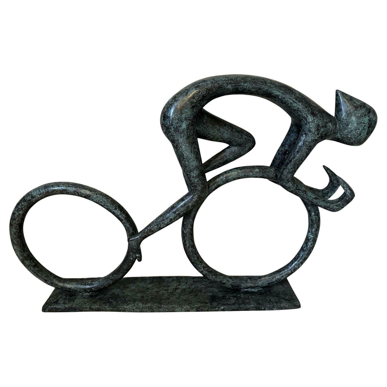 Contemporary "Tour De France" Cyclist Bronze Sculpture