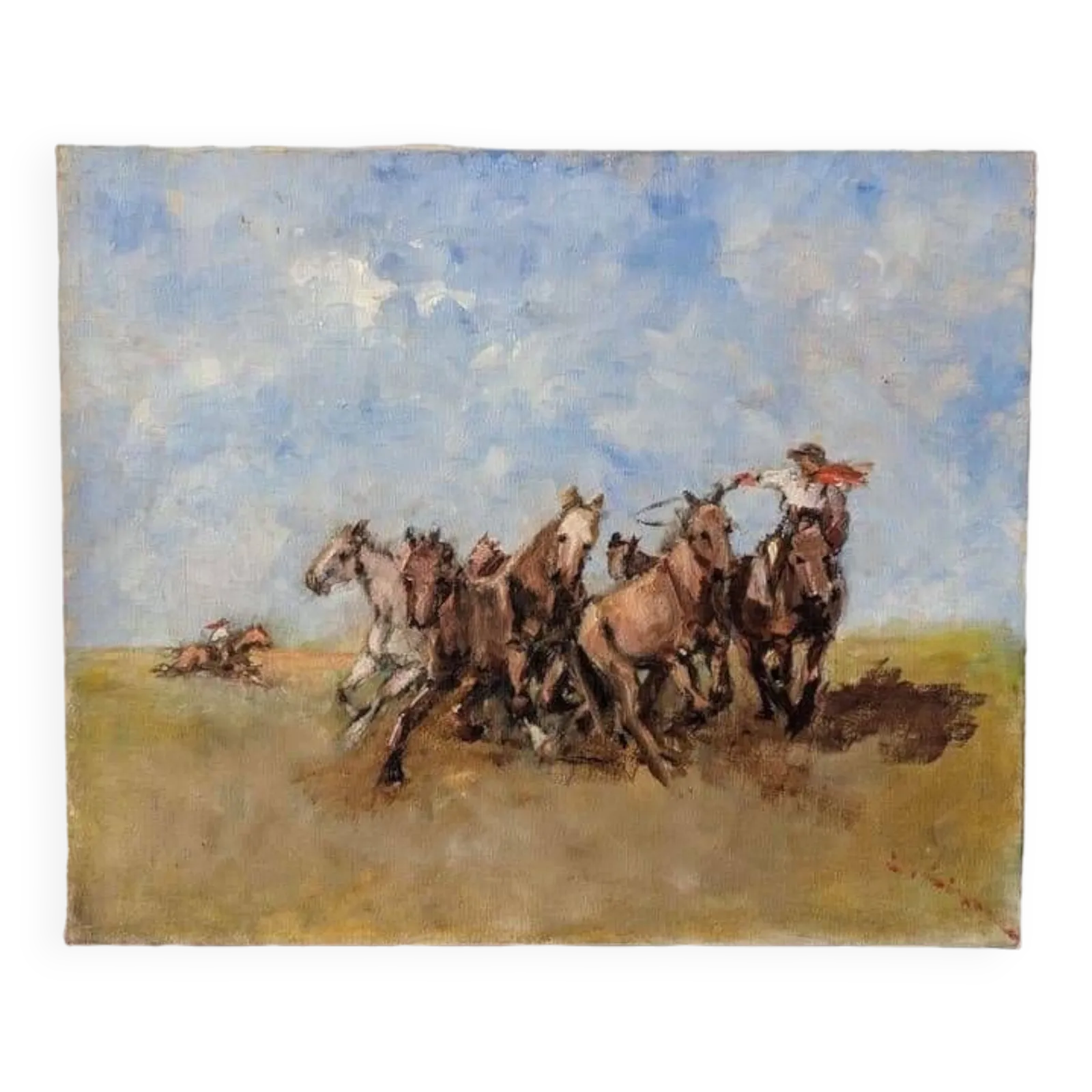 Oil On Canvas "Wild Horses"