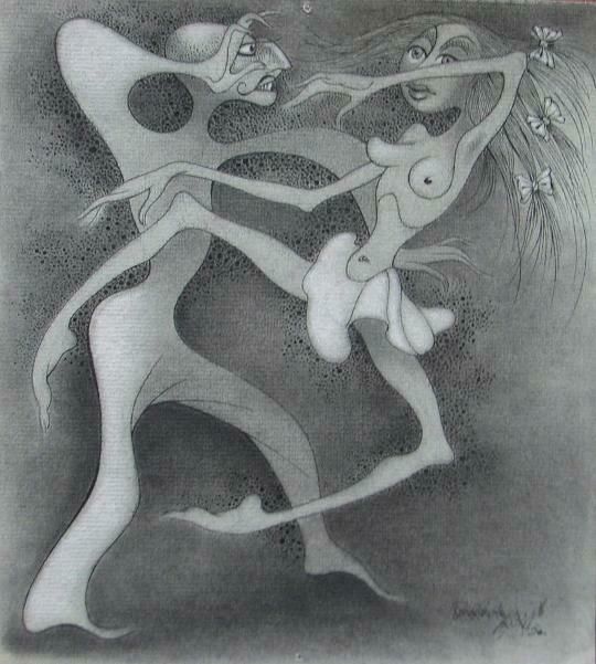 Beresford Egan   Man & Woman Dancing I & II (Framed Drawings) Modern British Art