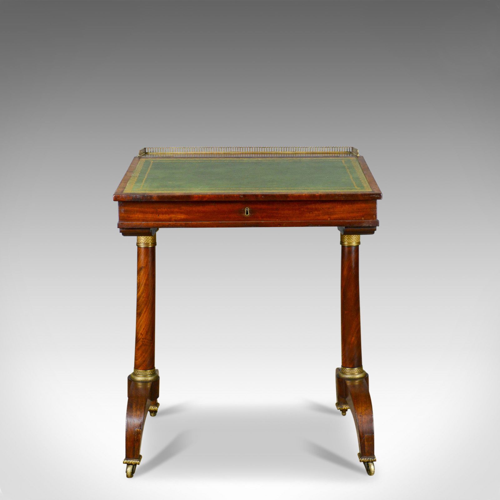 Antique Writing Table, English, Regency, Mahogany, Davenport, Circa 1820 photo furniture