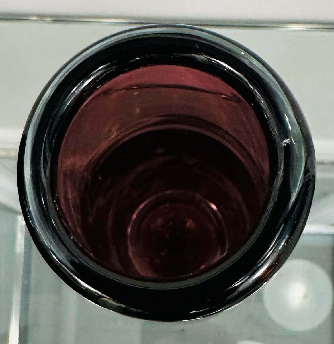 photo buy 1960s Danish Handblown Purple & Clear Glass Vase