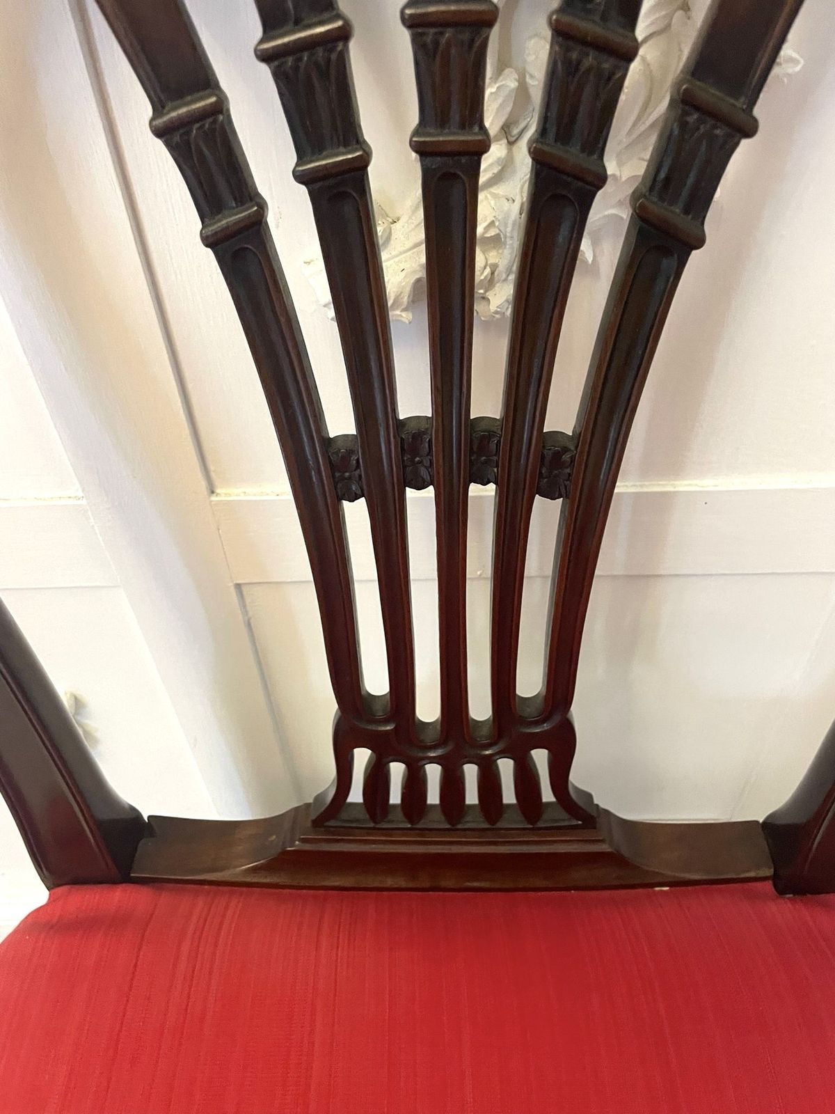 Outstanding Quality Set Of 4 Antique 19th Century Carved Mahogany Dining Chairs photo buy