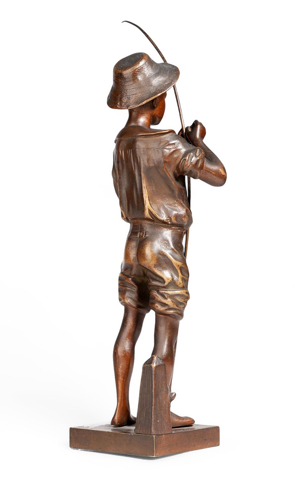 1890s Belle époque Bronze Sculpture Of A Young Fisherman 'Pêcheur' By The Sculptor Adolphe Jean Lavergne, France photo buy