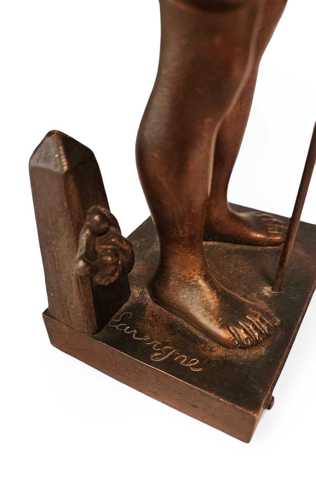 photo furniture 1890s Belle époque Bronze Sculpture Of A Young Fisherman 'Pêcheur' By The Sculptor Adolphe Jean Lavergne, France