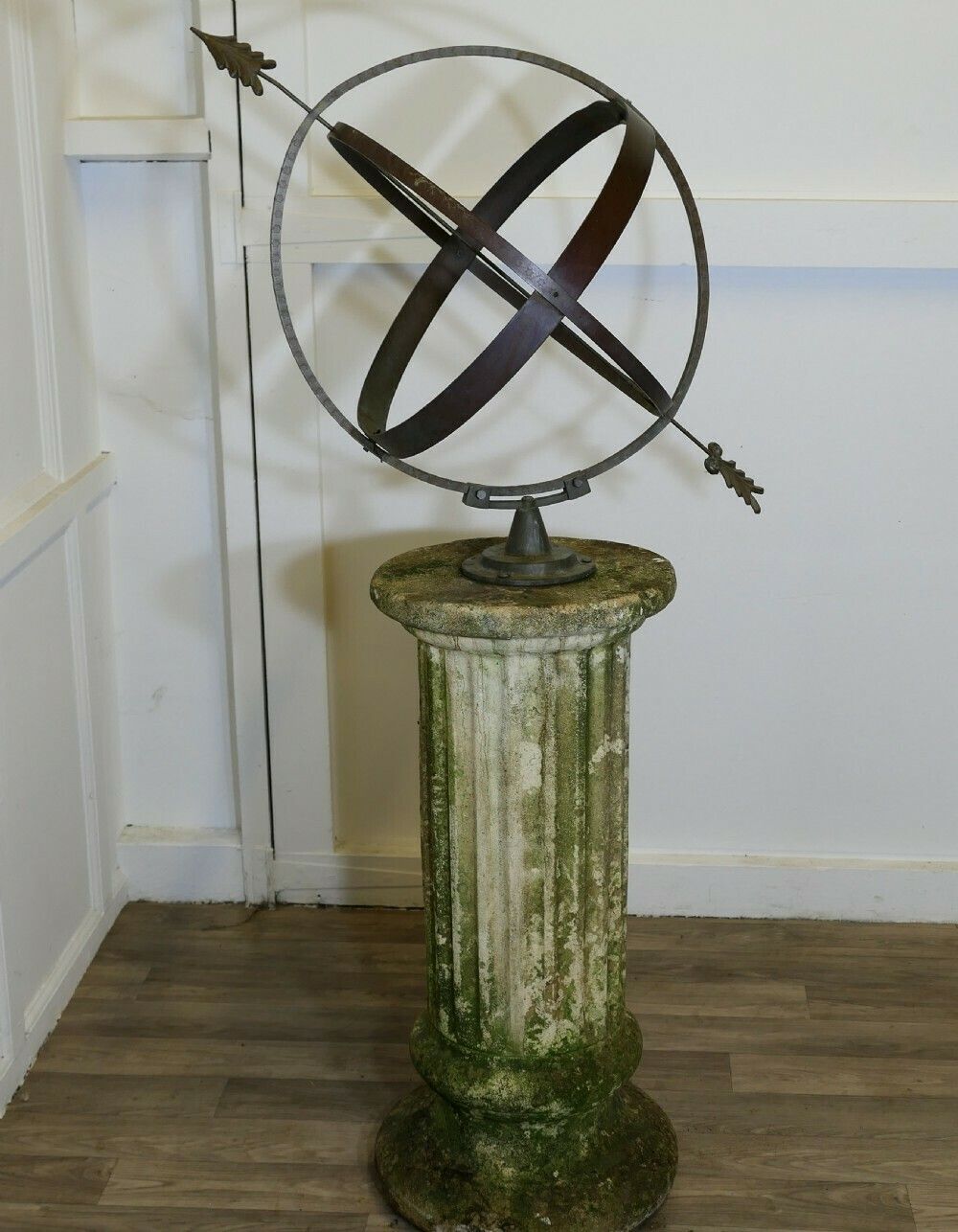 19th Century Copper Armillary Sphere On A Stone Pedestal photo 3300.0