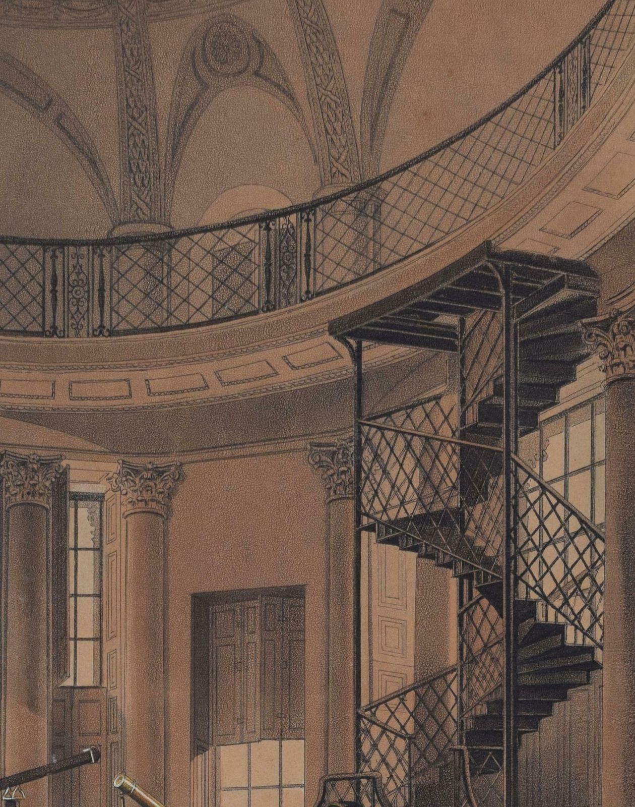 Rudolph Ackermannradcliffe Astronomical Observatory, Oxford Engraving By John Bluck For Ackermann1815 photo for sale