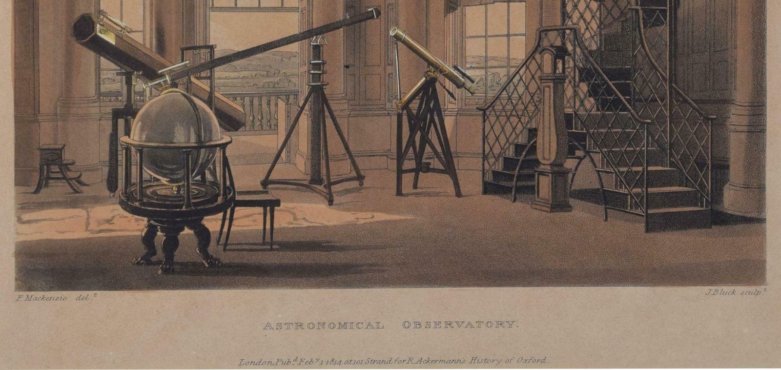 Rudolph Ackermannradcliffe Astronomical Observatory, Oxford Engraving By John Bluck For Ackermann1815 photo vinterior