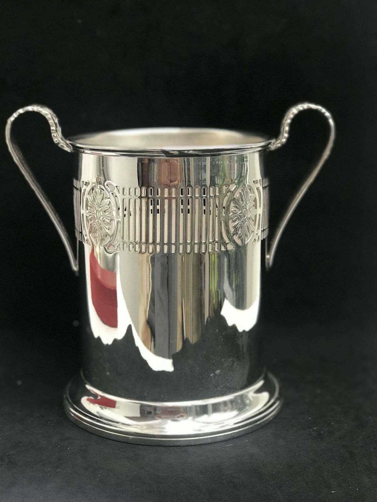 Ice Bucket English Victorian Edwardian Silver Plated Bar Cart Decor Christmas Table Wine Holder Wedding Gift English Bar Table Decor