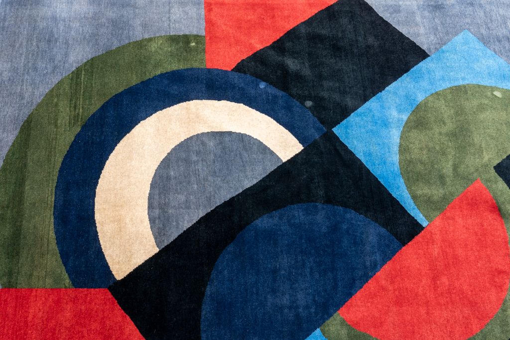 Hand Woven Tapestry Inspired By Sonia Delaunay. January 2023. Ls58065509e photo for sale