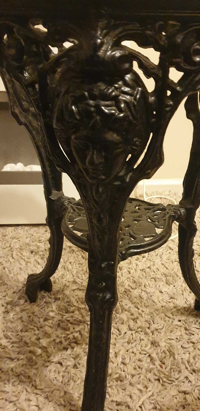 Antique Britannia Table, English, Cast Iron, Beech, Garden, Outdoor photo furniture