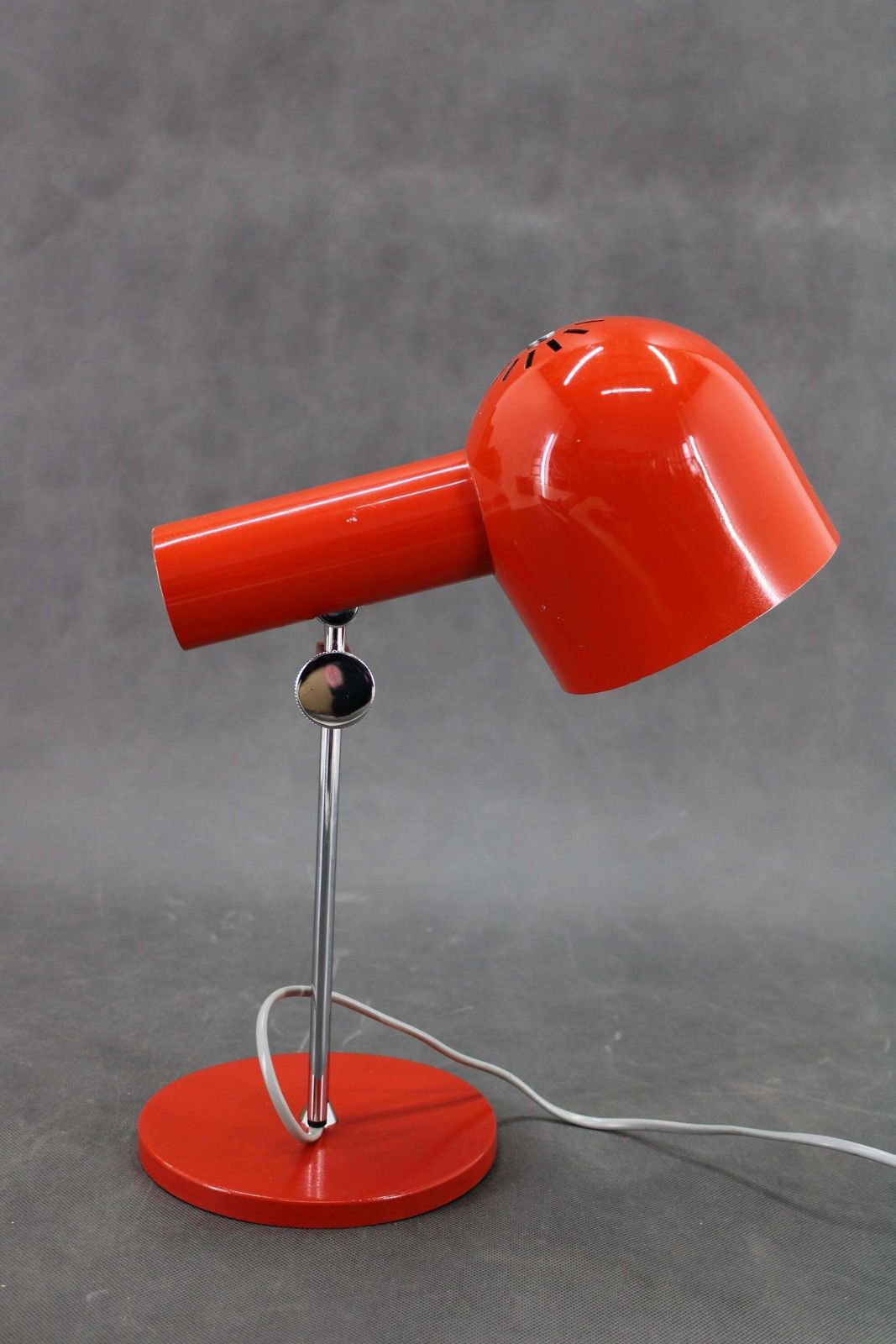 1960s Josef Hurka Red Desk Lamp For Napako , Czechoslovakia photo vinterior