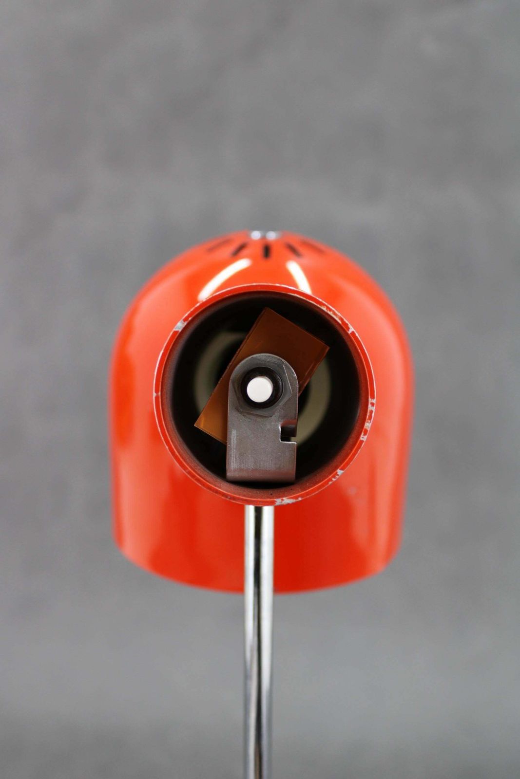 photo furniture 1960s Josef Hurka Red Desk Lamp For Napako , Czechoslovakia