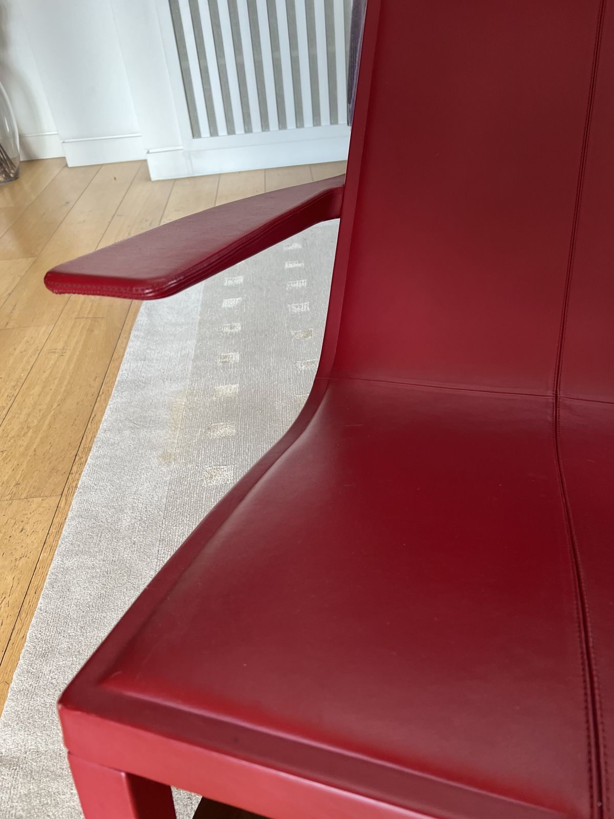Red Leather Rocking Chair (Don'do By Jean Marie Massaud For Poltrona Frau) photo 3000.0