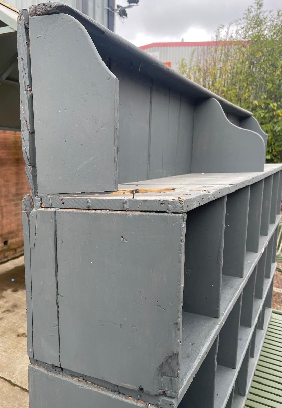 Grey Painted Wooden Pigeon Holes photo for sale