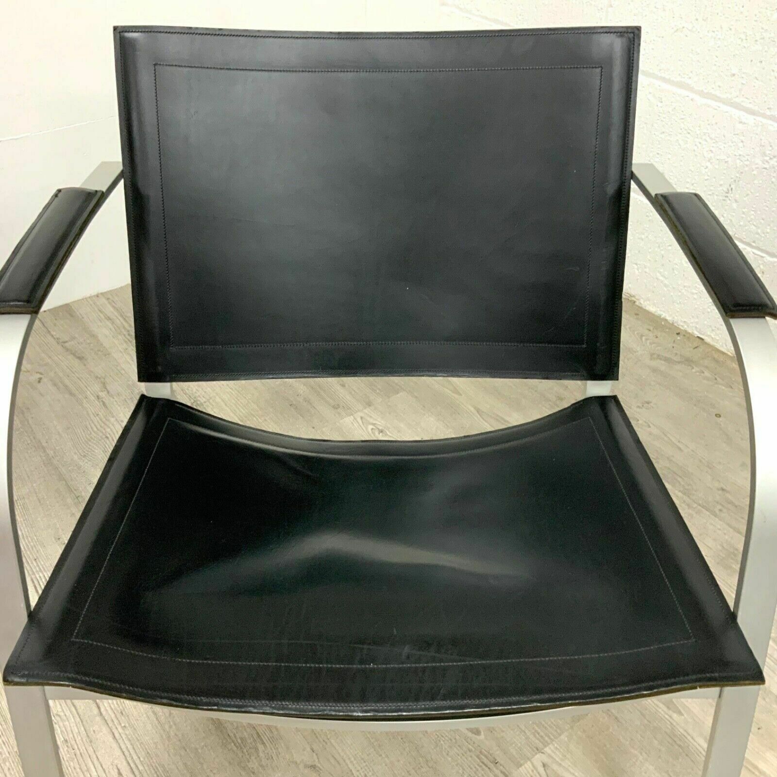 photo furniture Postmodern “Stockholm” Leather Armchair By Tord Bjorklund For Ikea 1990s
