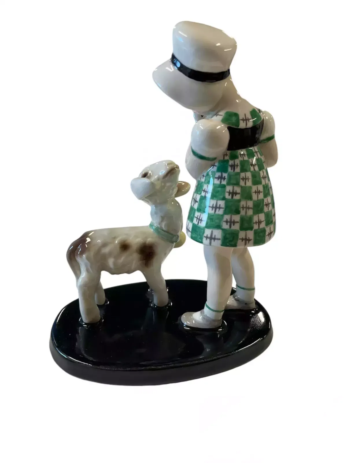 Goldscheider   Claire Weiss   Figurine Of Standing Girl With Hat And Lamb   Earthenware photo furniture