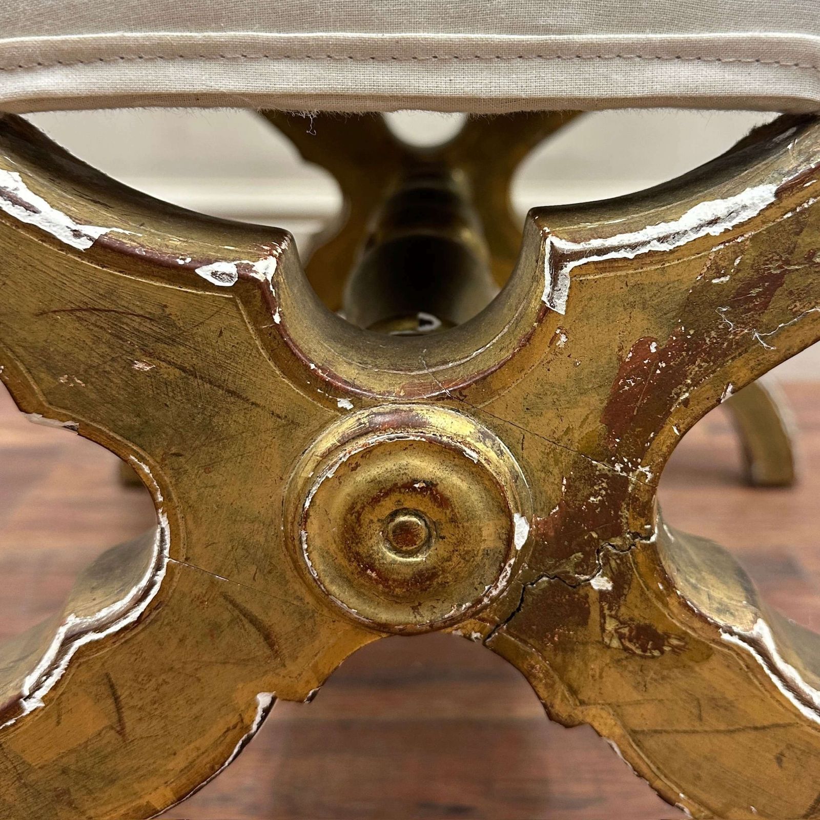 photo for sale 19th Century French Gilt Prayer Chair