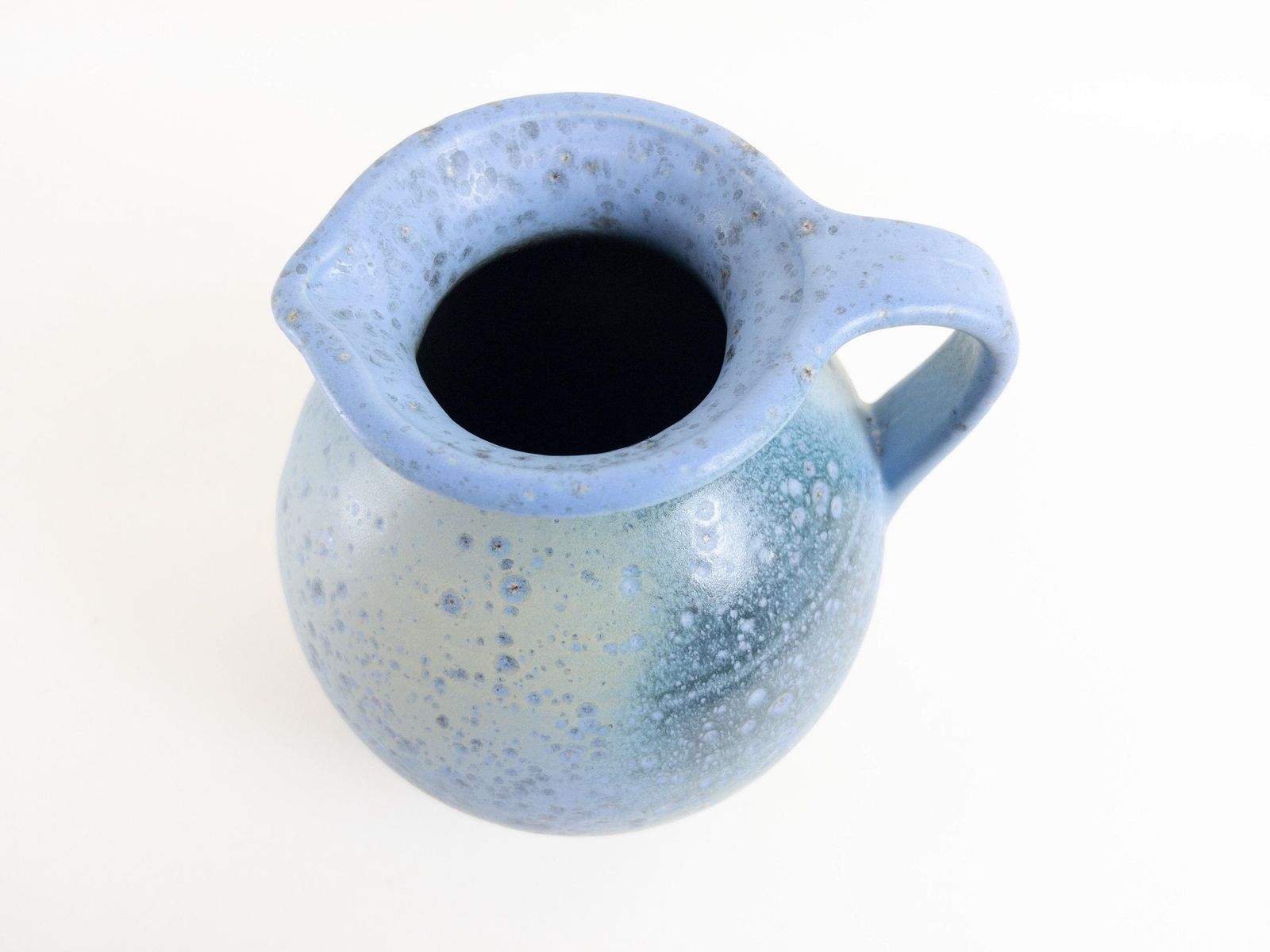 West German Vase By Scheurich   Large Blue Green Handled Vase   Scheurich 603 22 photo vintage