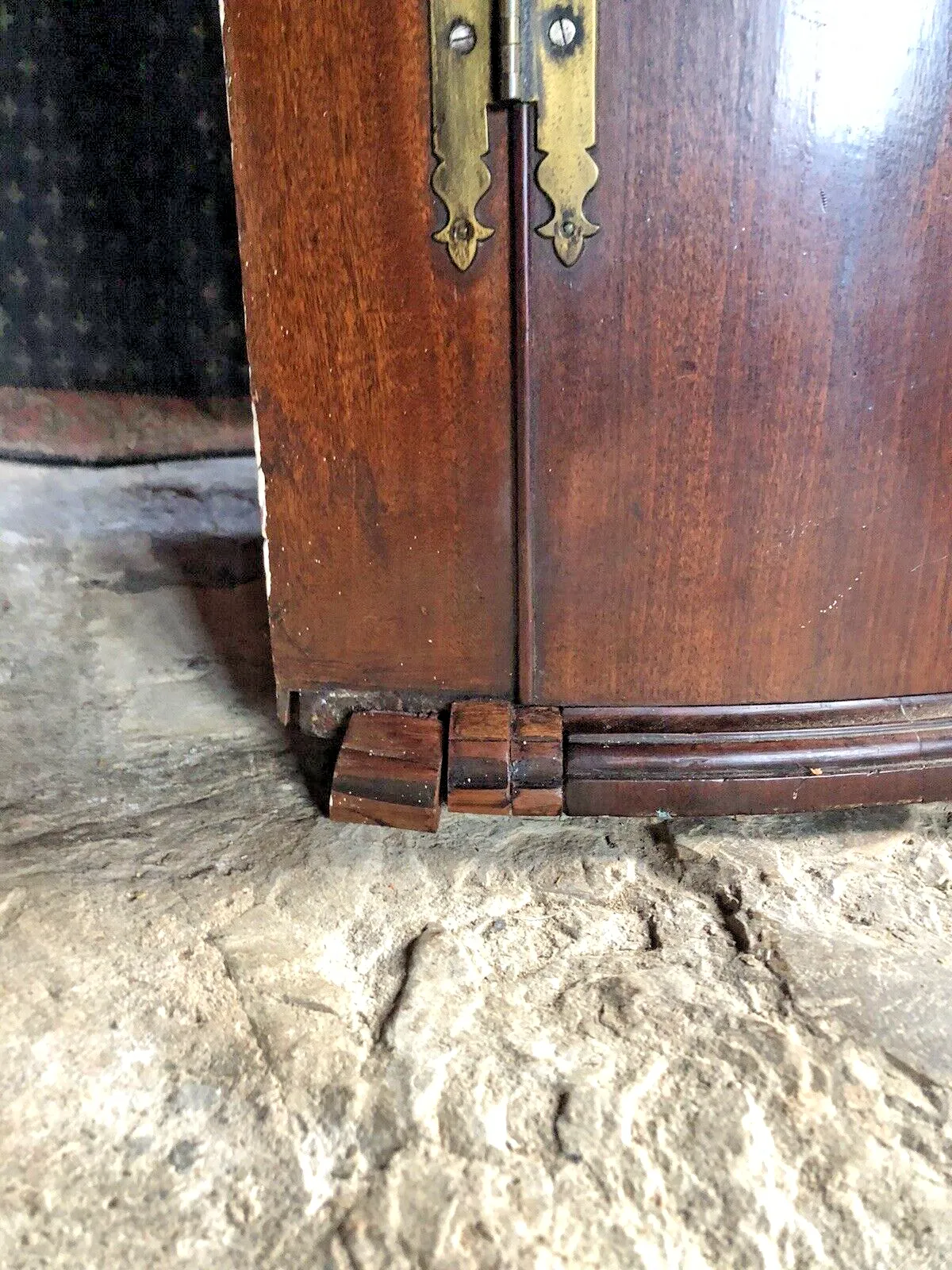 Original Antique Mahogany Period Tall  Georgian Corner Cabinet photo vintage